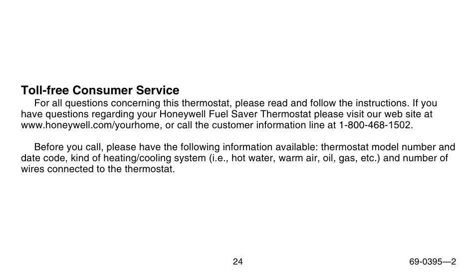Honeywell CT1801 User Manual | Page 24 / 28