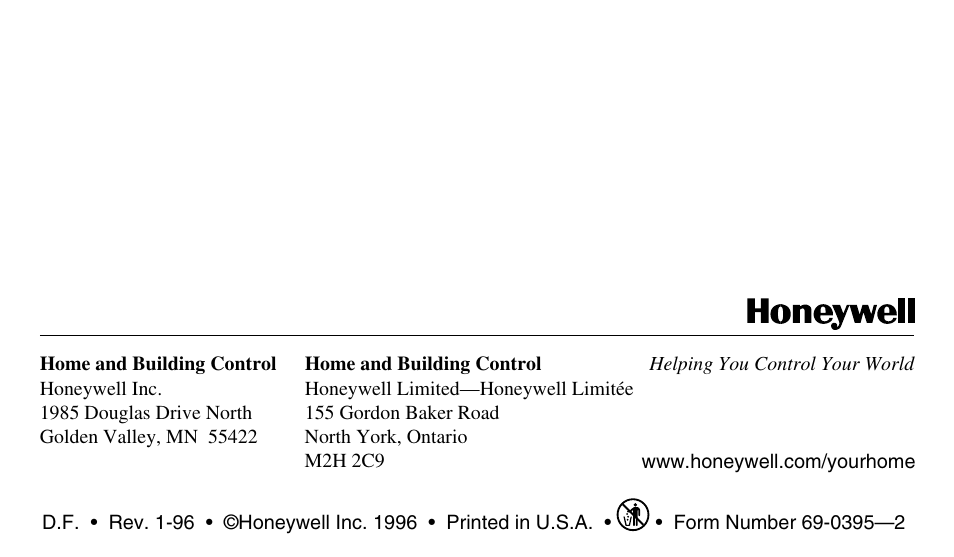 Honeywell CT1801 User Manual | Page 28 / 28