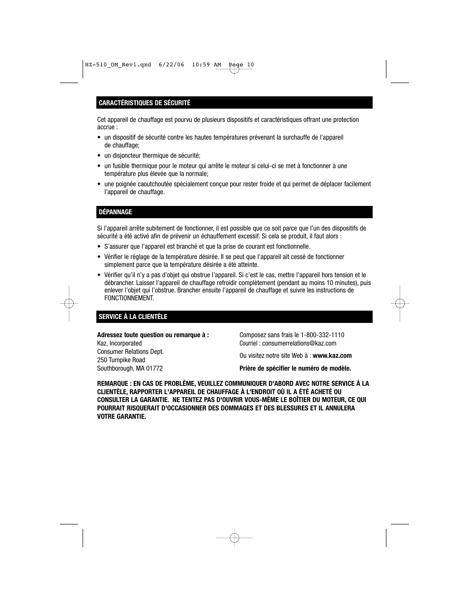Honeywell HZ-510 User Manual | Page 10 / 20