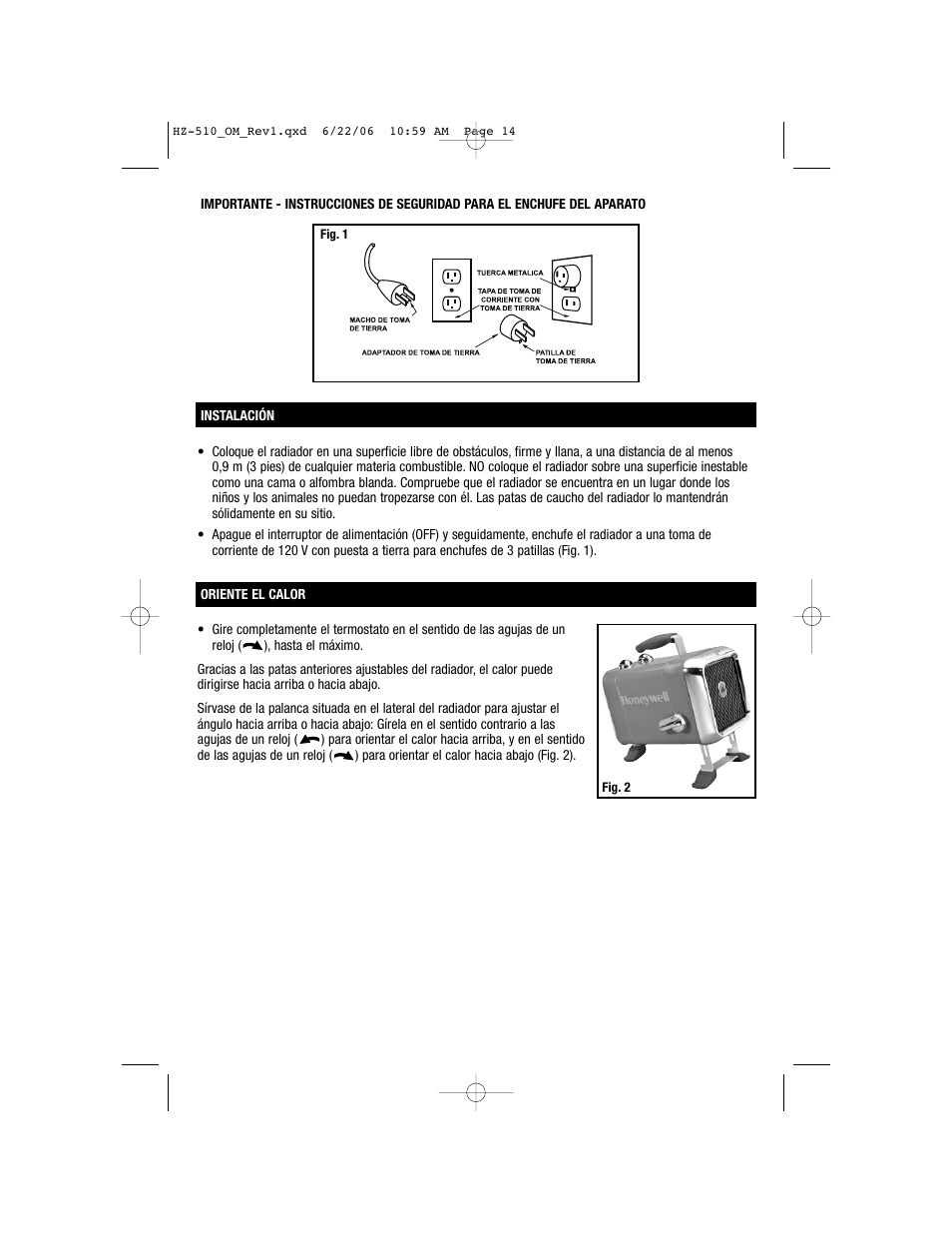 Honeywell HZ-510 User Manual | Page 14 / 20