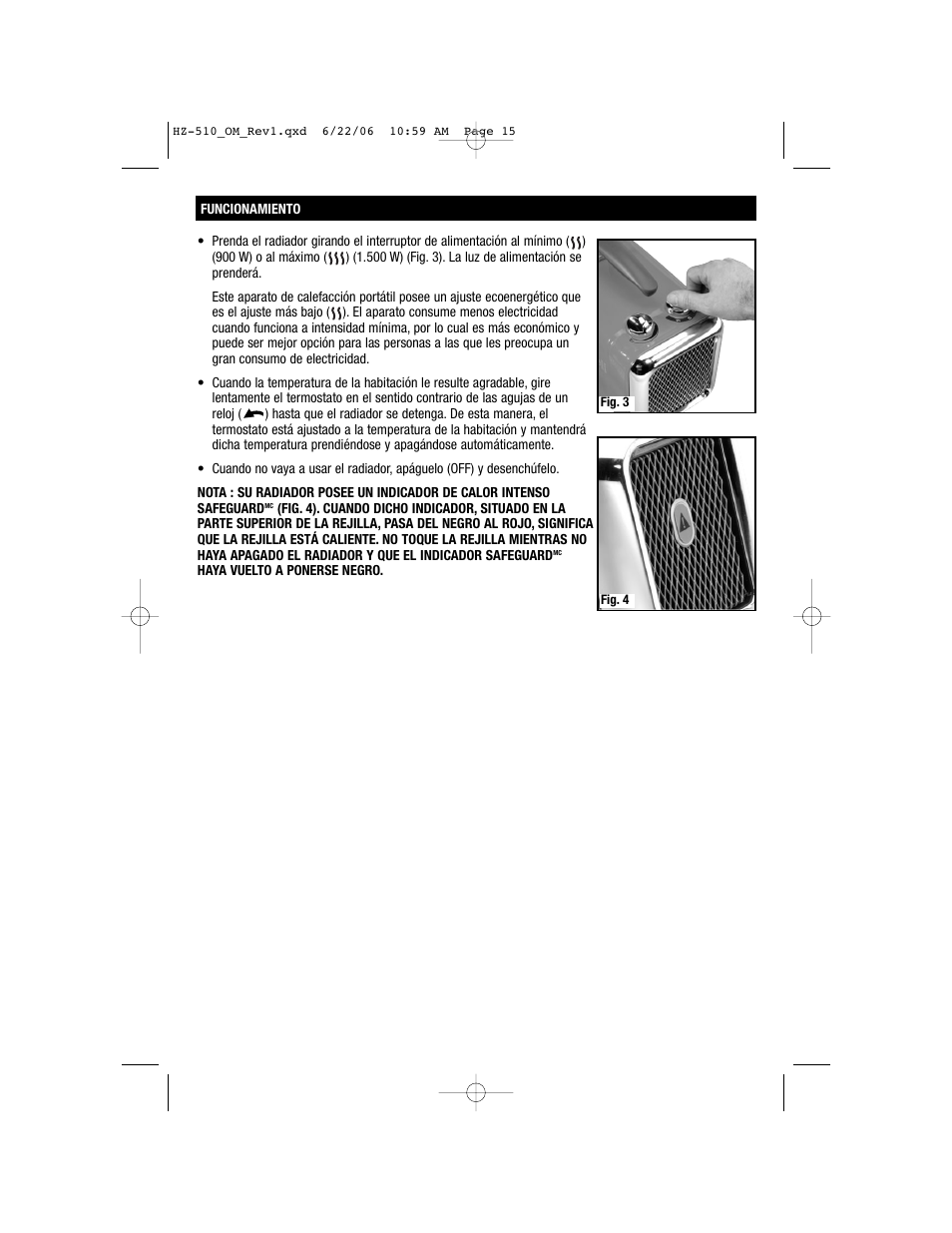 Honeywell HZ-510 User Manual | Page 15 / 20