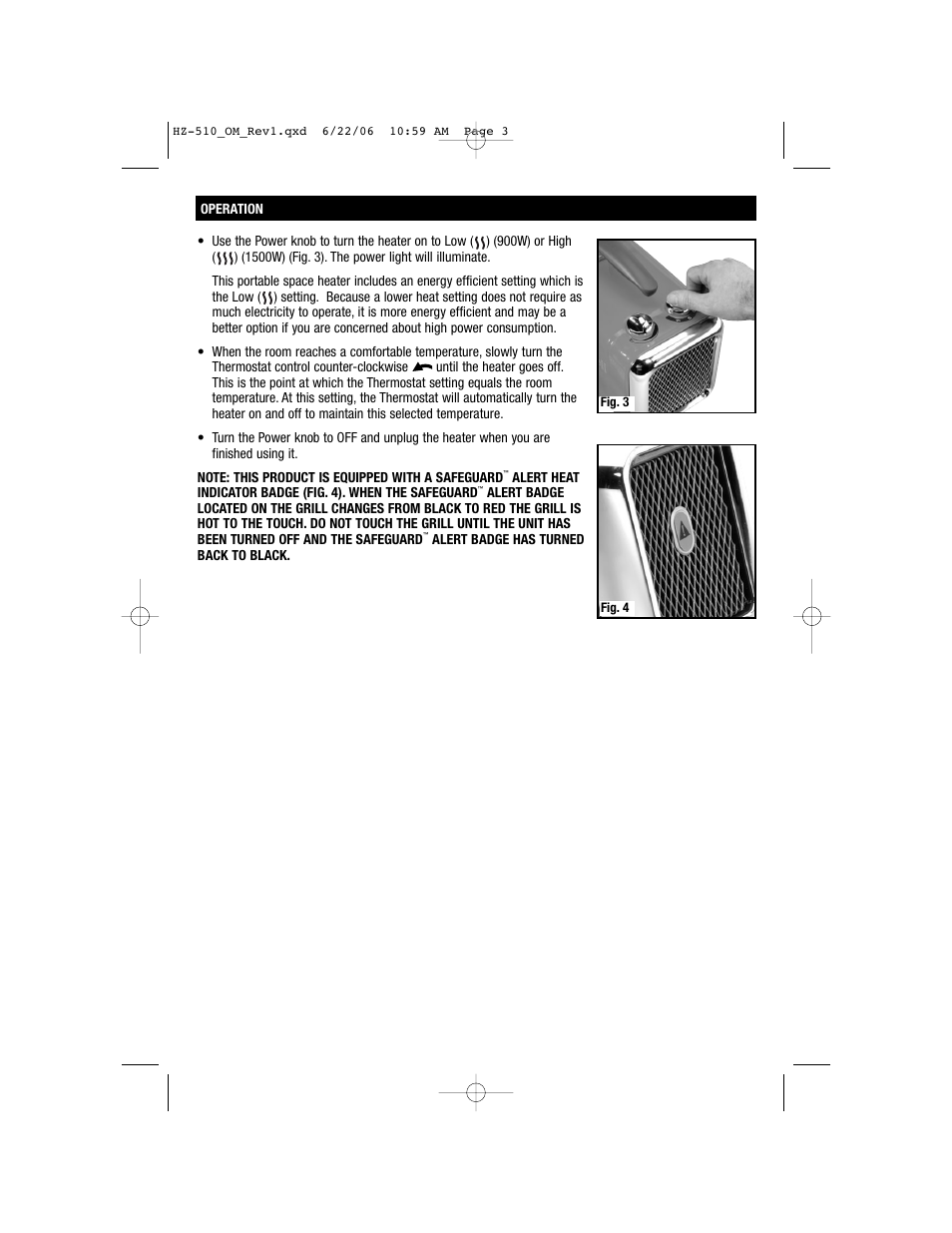 Honeywell HZ-510 User Manual | Page 3 / 20