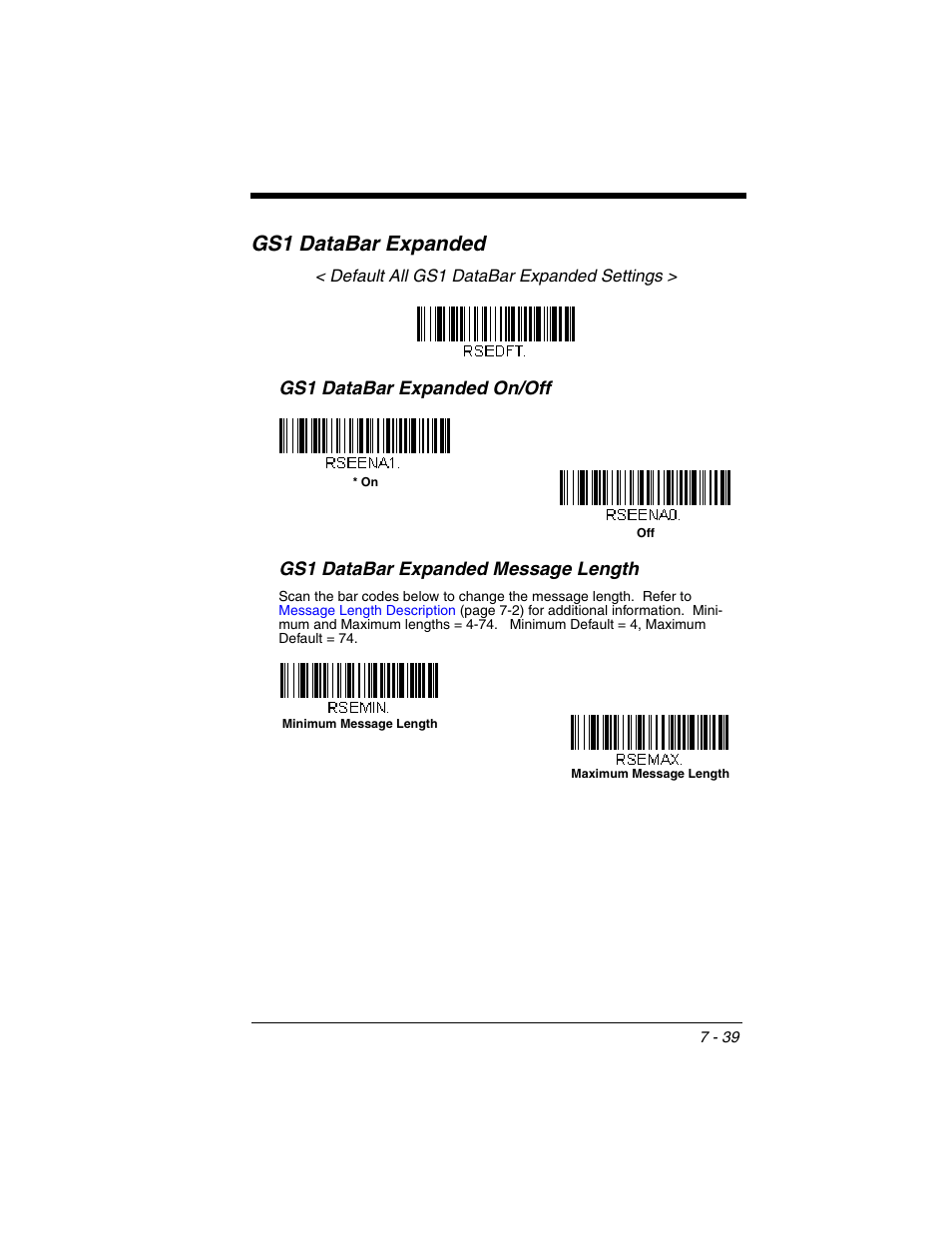 Gs1 databar expanded, Gs1 databar expanded -39 | Honeywell XENON 1902 User Manual | Page 181 / 312