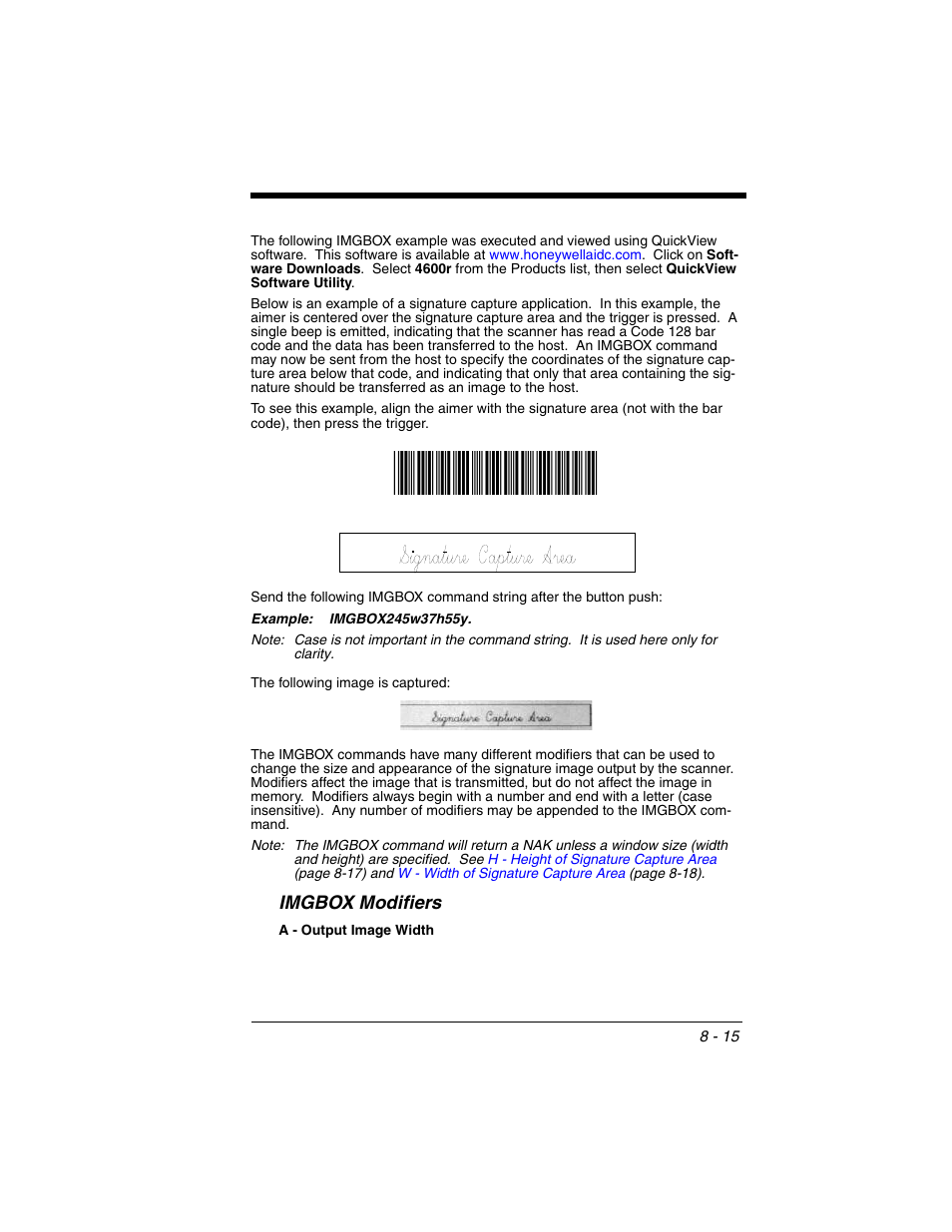 Imgbox modifiers, Imgbox modifiers -15 | Honeywell XENON 1902 User Manual | Page 219 / 312