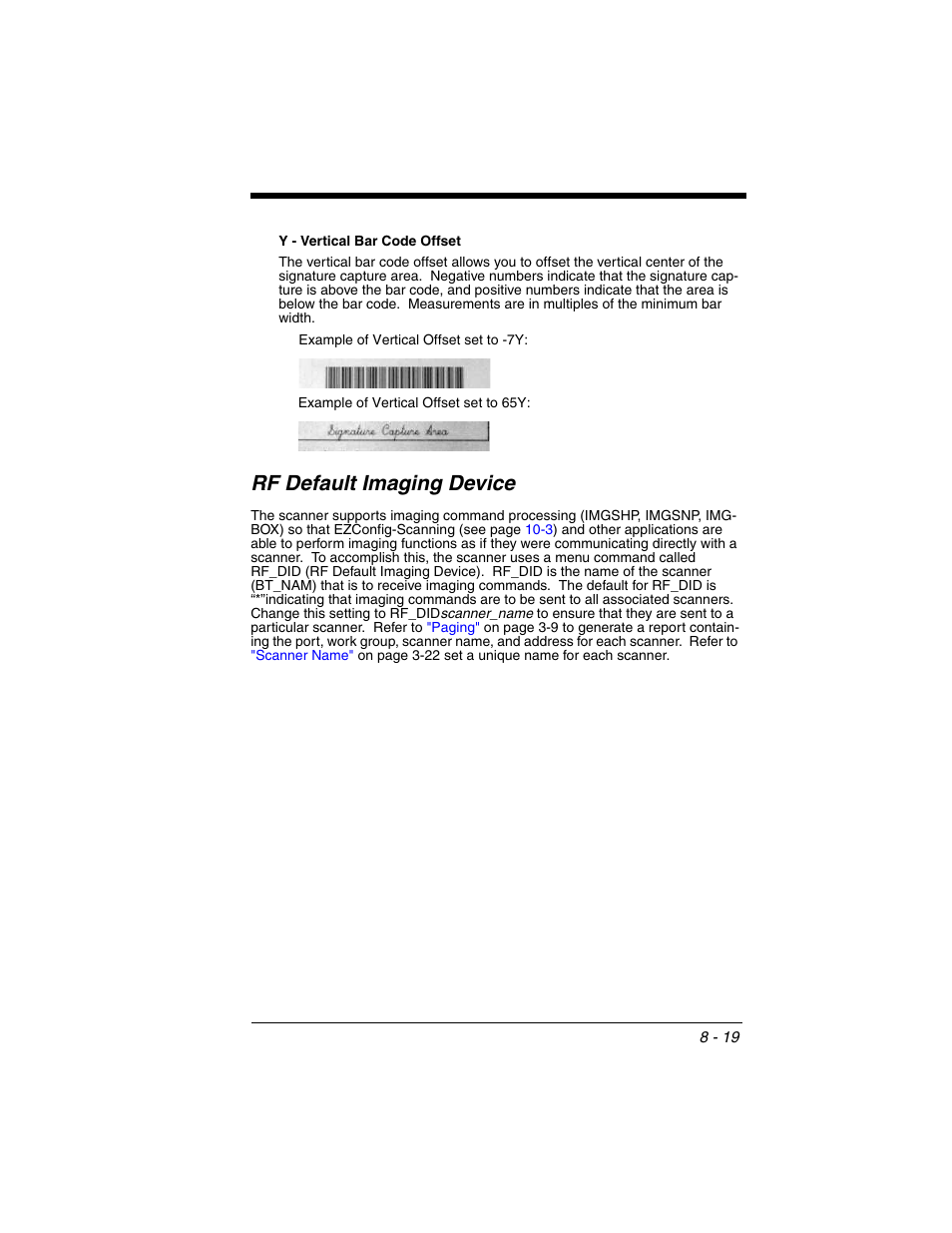 Rf default imaging device, Rf default imaging device -19 | Honeywell XENON 1902 User Manual | Page 223 / 312