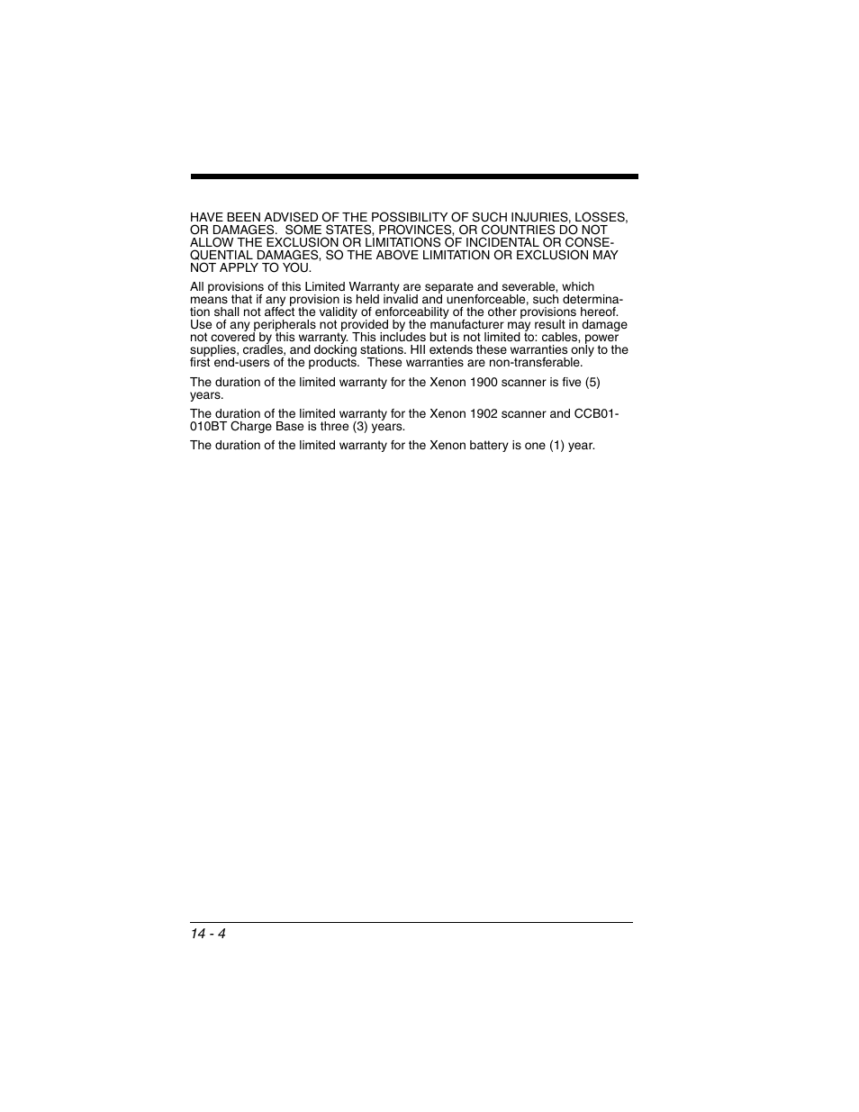 Honeywell XENON 1902 User Manual | Page 298 / 312