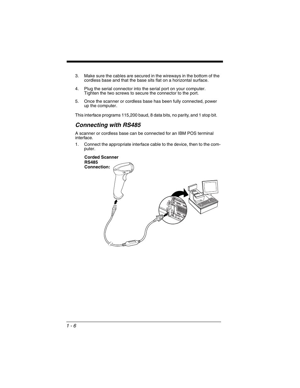 Connecting with rs485, Connecting with rs485 -6 | Honeywell XENON 1902 User Manual | Page 30 / 312