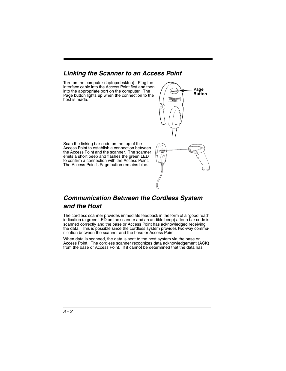 Linking the scanner to an access point, And the host -2 | Honeywell XENON 1902 User Manual | Page 64 / 312