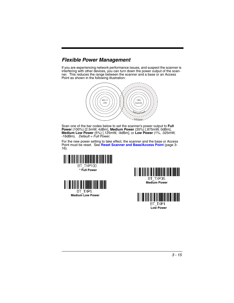 Flexible power management, Flexible power management -15, Flexible power | Management | Honeywell XENON 1902 User Manual | Page 77 / 312