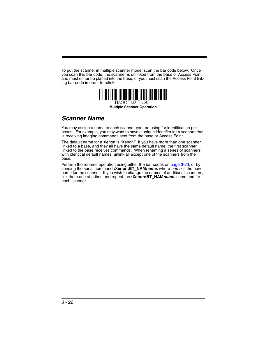 Scanner name, Scanner name -22 | Honeywell XENON 1902 User Manual | Page 84 / 312