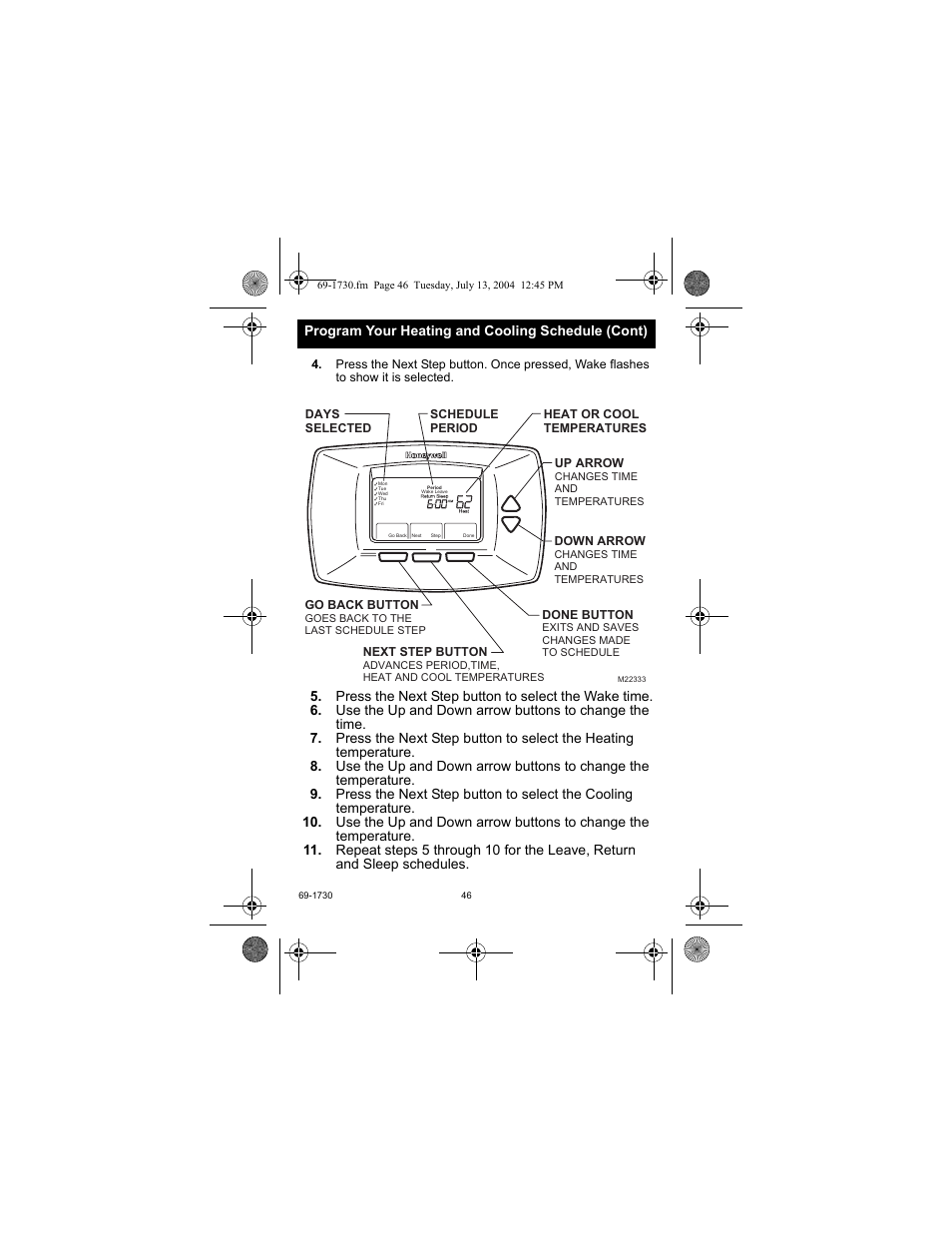 Honeywell RTH7500D User Manual | Page 46 / 64