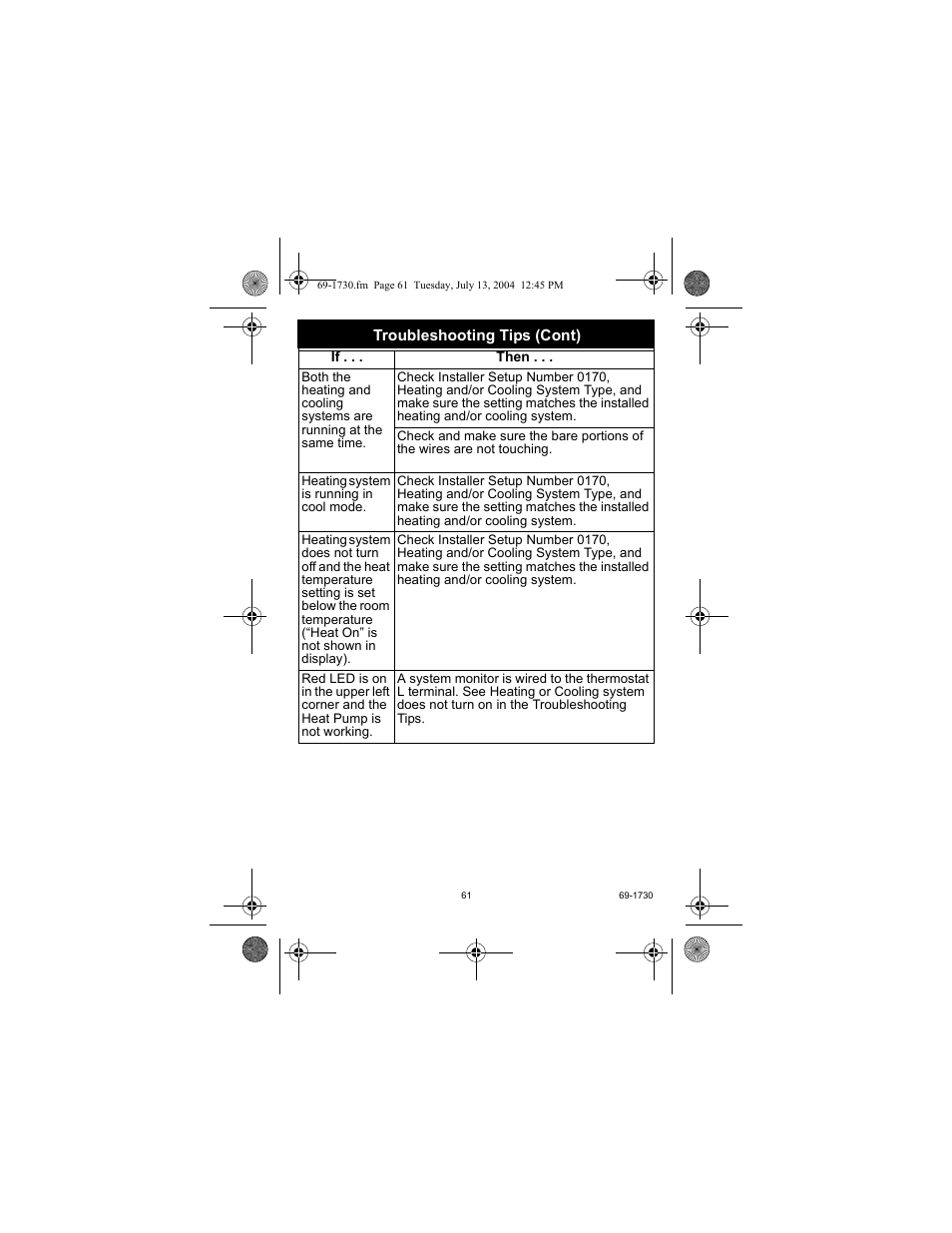 Honeywell RTH7500D User Manual | Page 61 / 64
