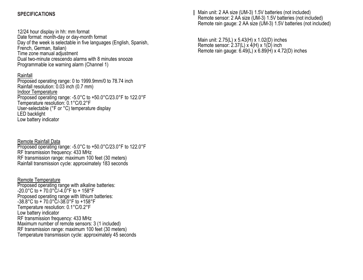 Honeywell TC150 User Manual | Page 13 / 15