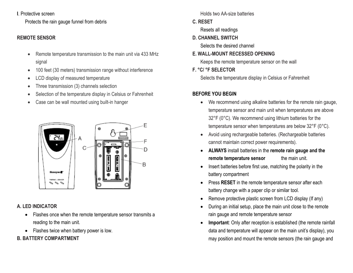 Honeywell TC150 User Manual | Page 6 / 15