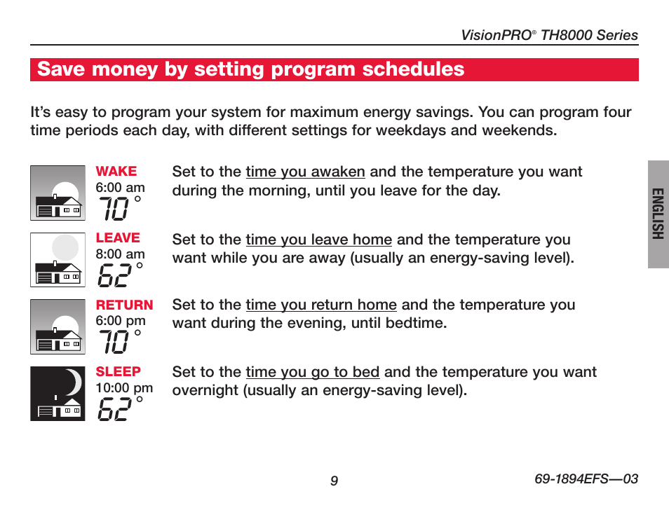 Honeywell VisionPRO  TH8000 Series User Manual | Page 11 / 96