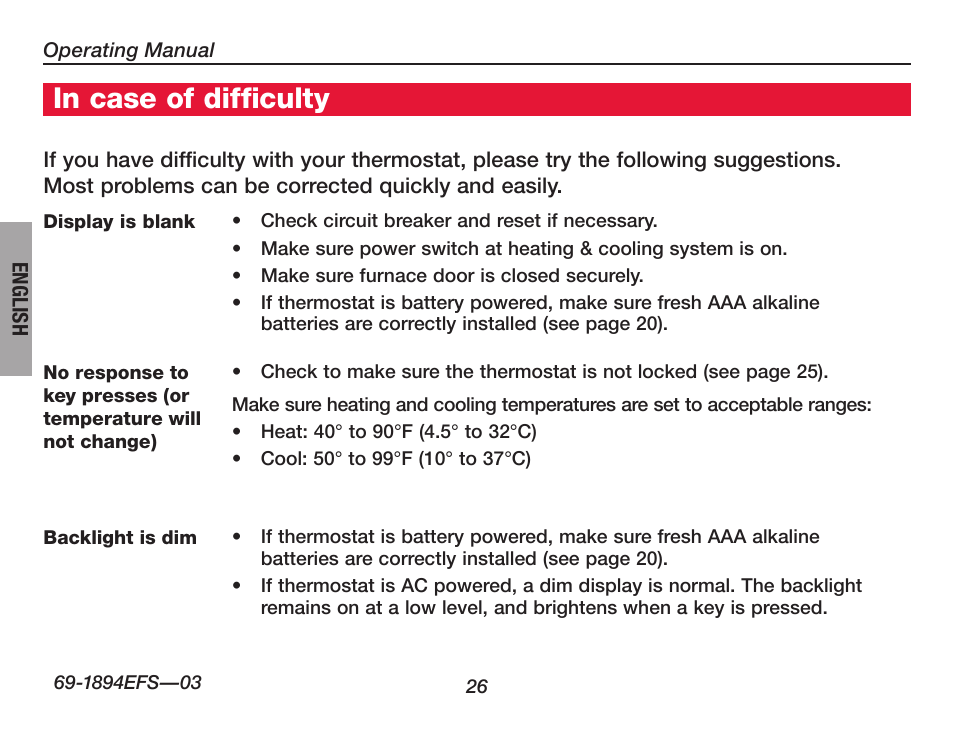 Honeywell VisionPRO  TH8000 Series User Manual | Page 28 / 96