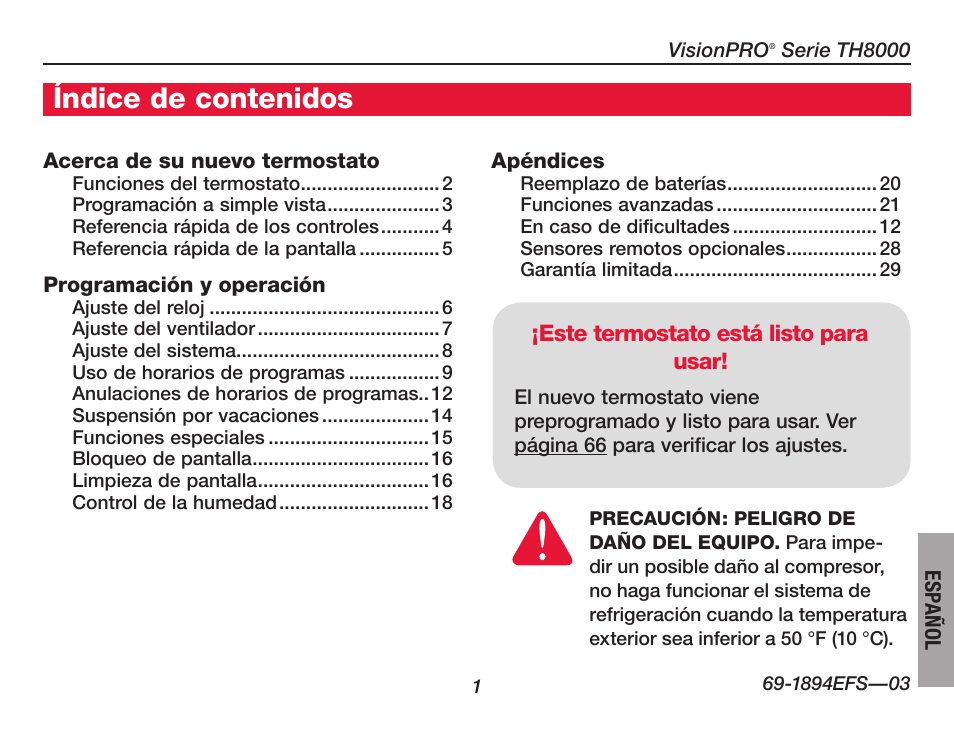 Honeywell VisionPRO  TH8000 Series User Manual | Page 67 / 96