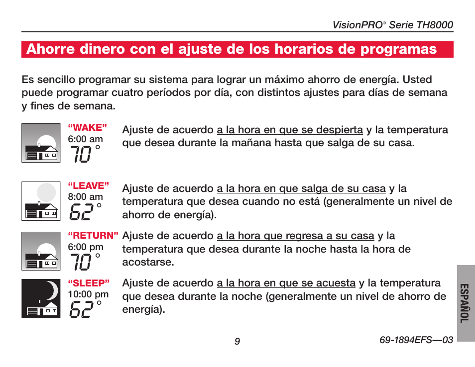 Honeywell VisionPRO  TH8000 Series User Manual | Page 75 / 96