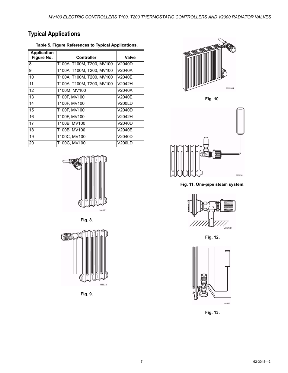Typical applications | Honeywell T200 User Manual | Page 7 / 16