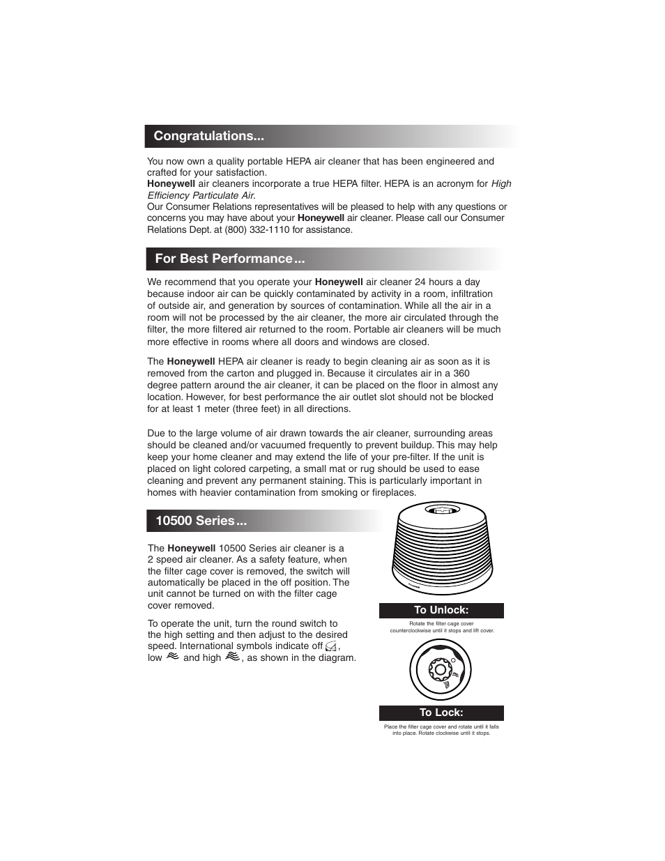 For best performance | Honeywell 13350 User Manual | Page 3 / 8