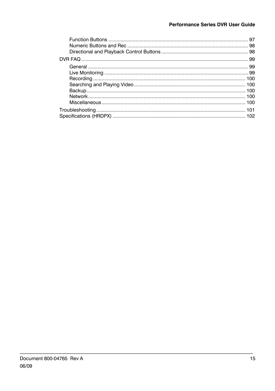 Honeywell HRDPX User Manual | Page 15 / 104