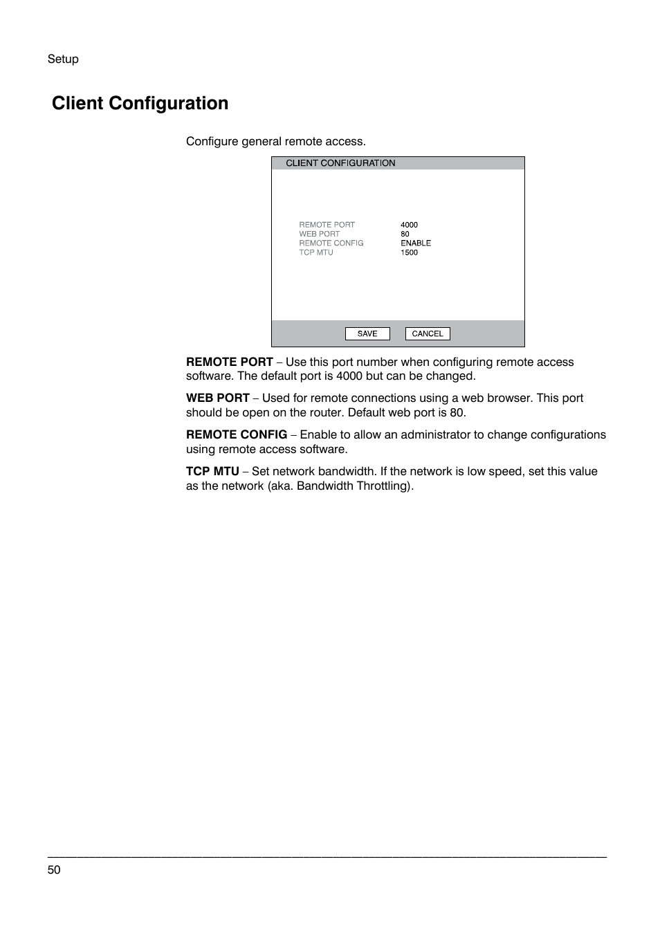 Client configuration | Honeywell HRDPX User Manual | Page 50 / 104