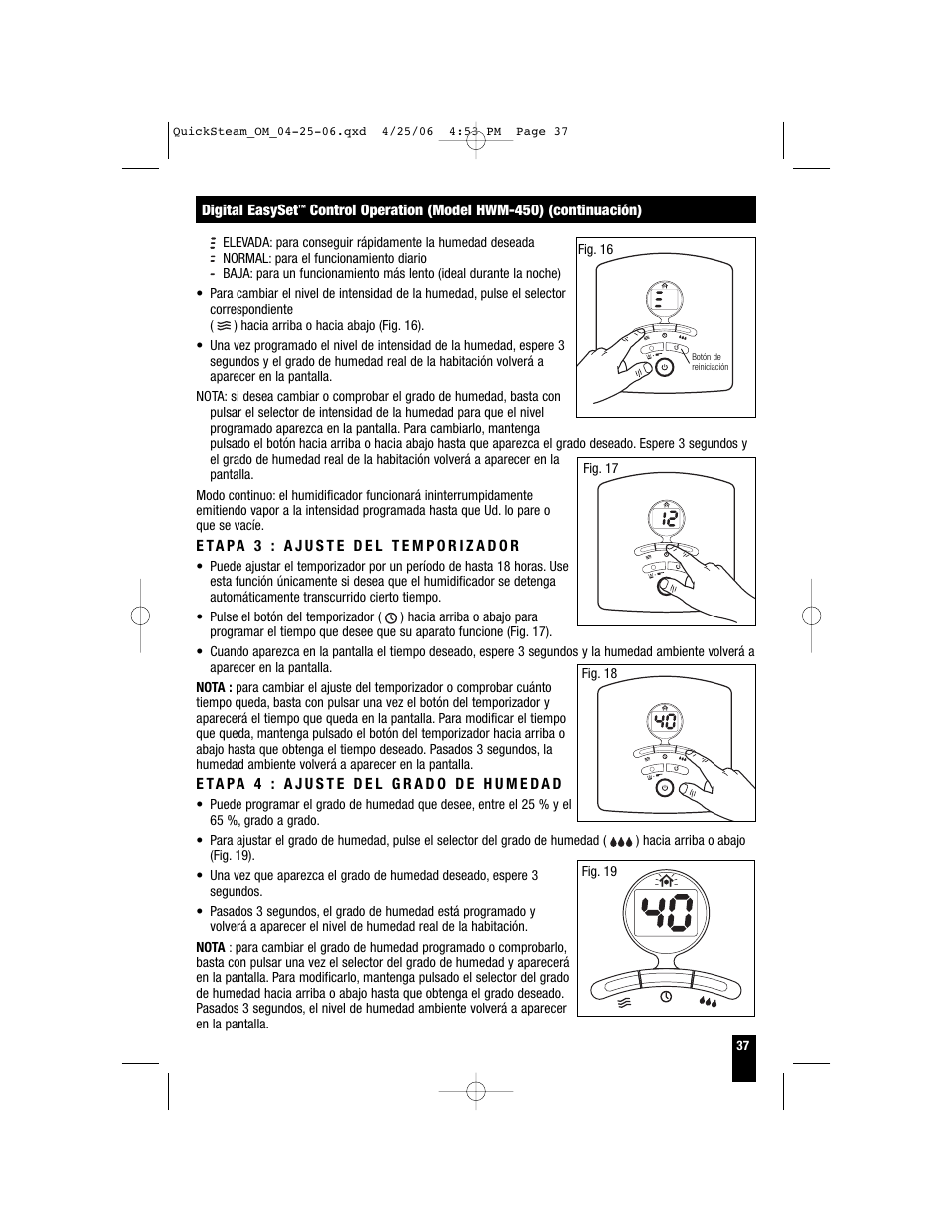 Honeywell HWM-331 User Manual | Page 37 / 44