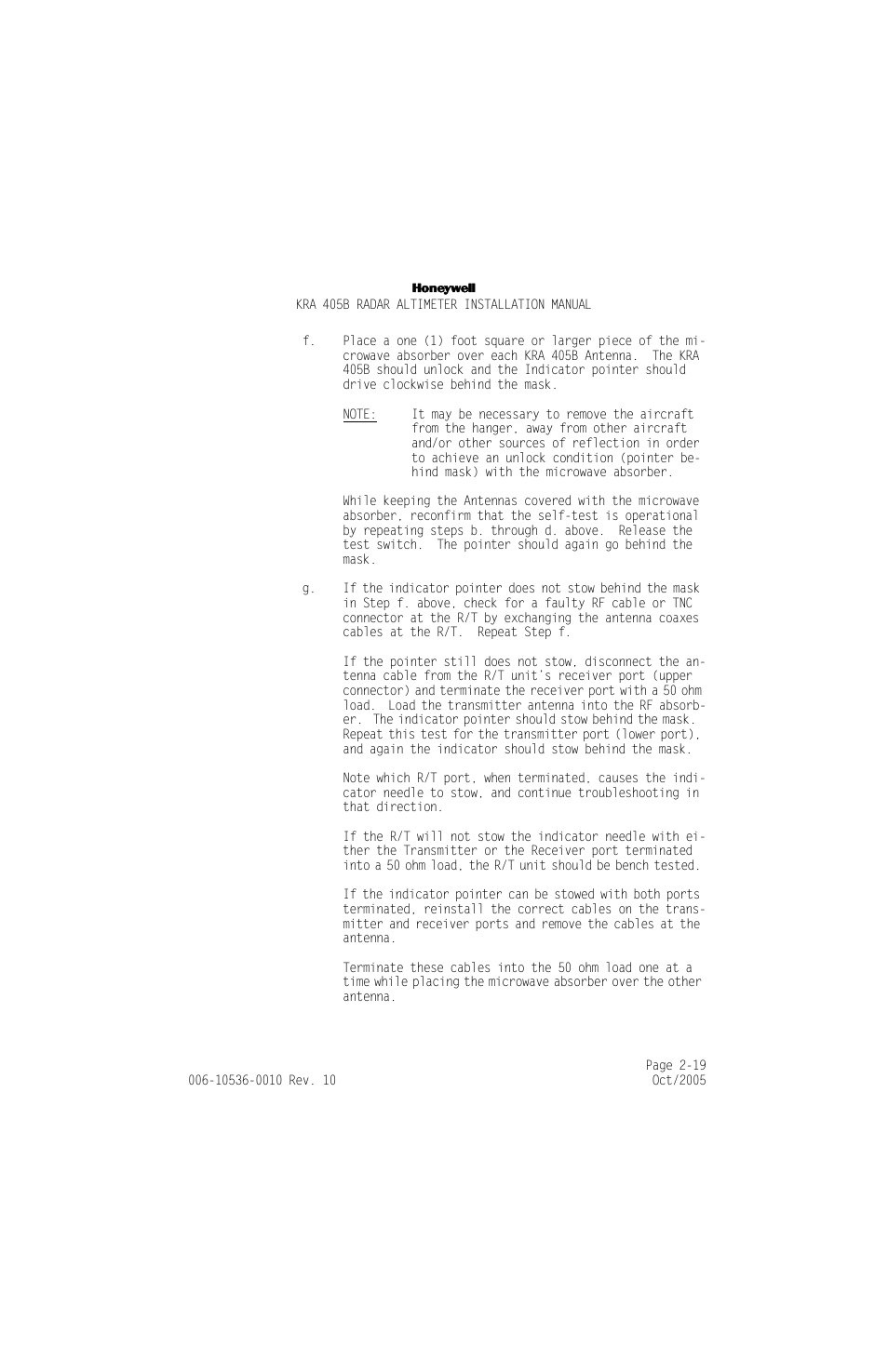 Honeywell KA 54 User Manual | Page 45 / 77