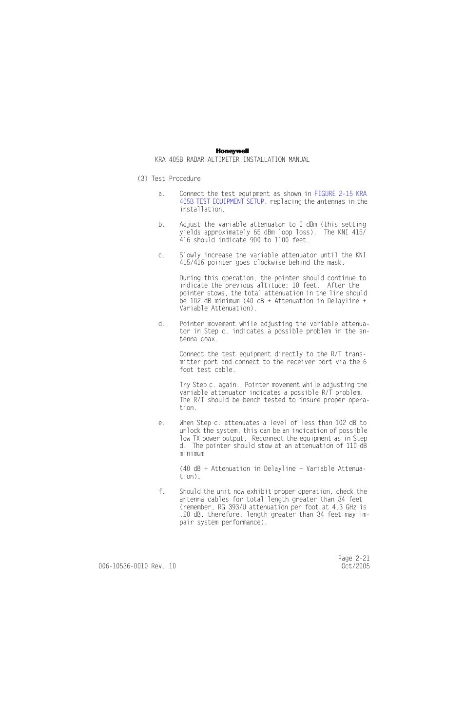 Honeywell KA 54 User Manual | Page 47 / 77