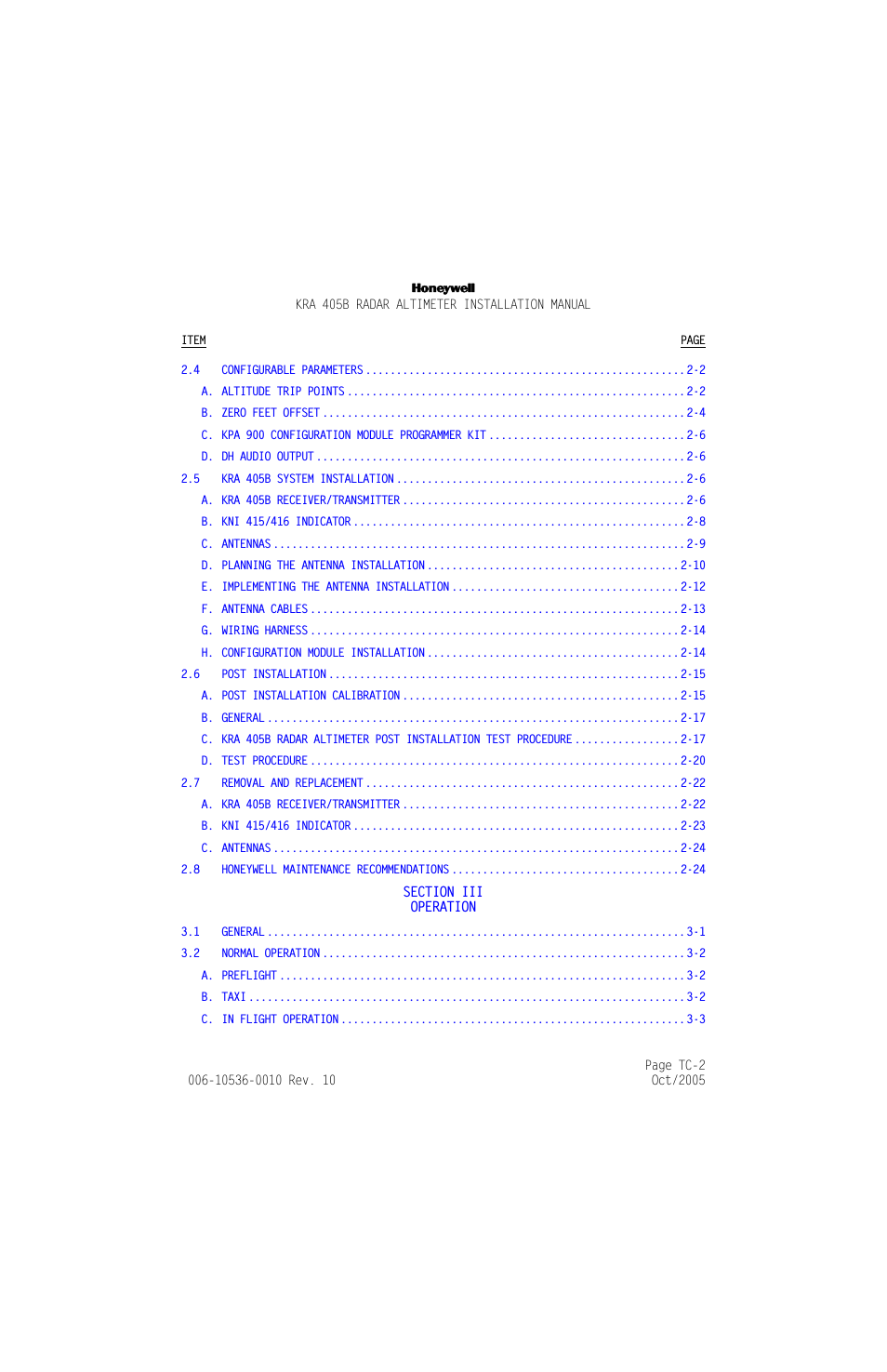 Honeywell KA 54 User Manual | Page 6 / 77