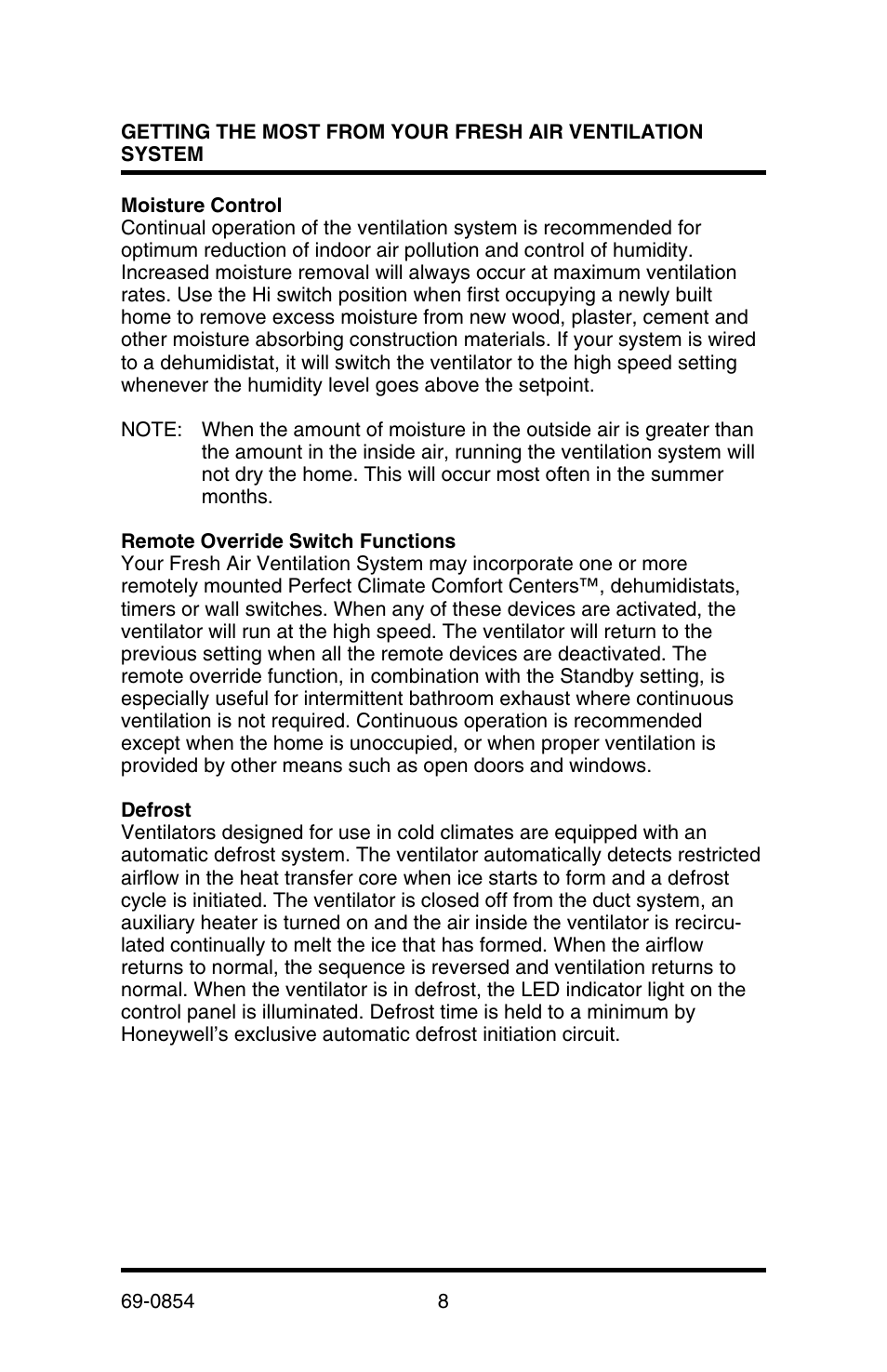 Honeywell HR230 User Manual | Page 10 / 16