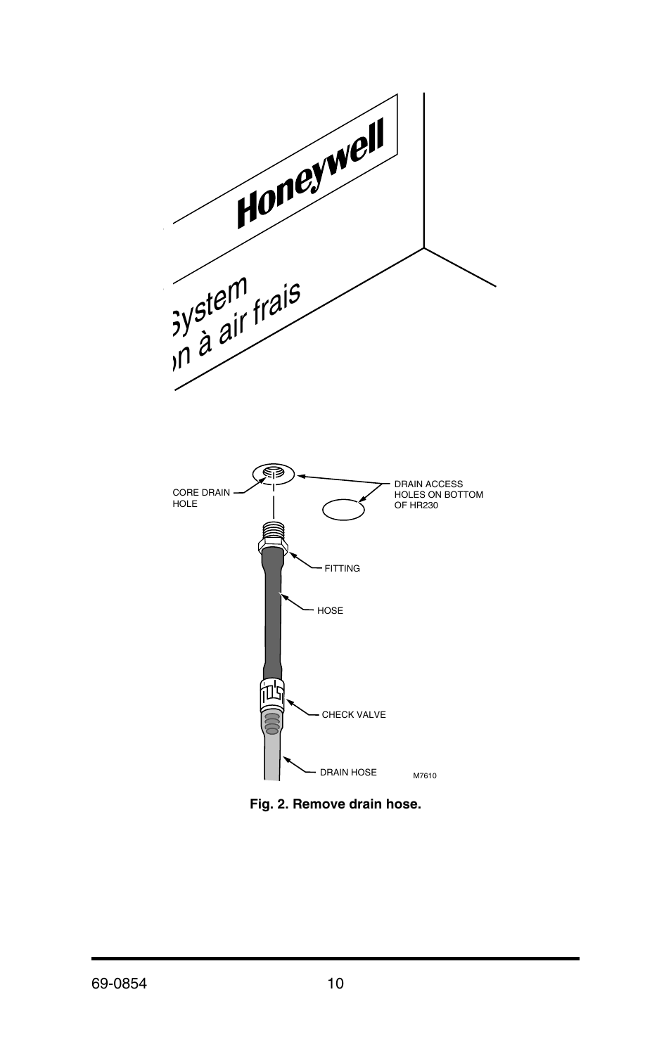 System on à air frais | Honeywell HR230 User Manual | Page 12 / 16