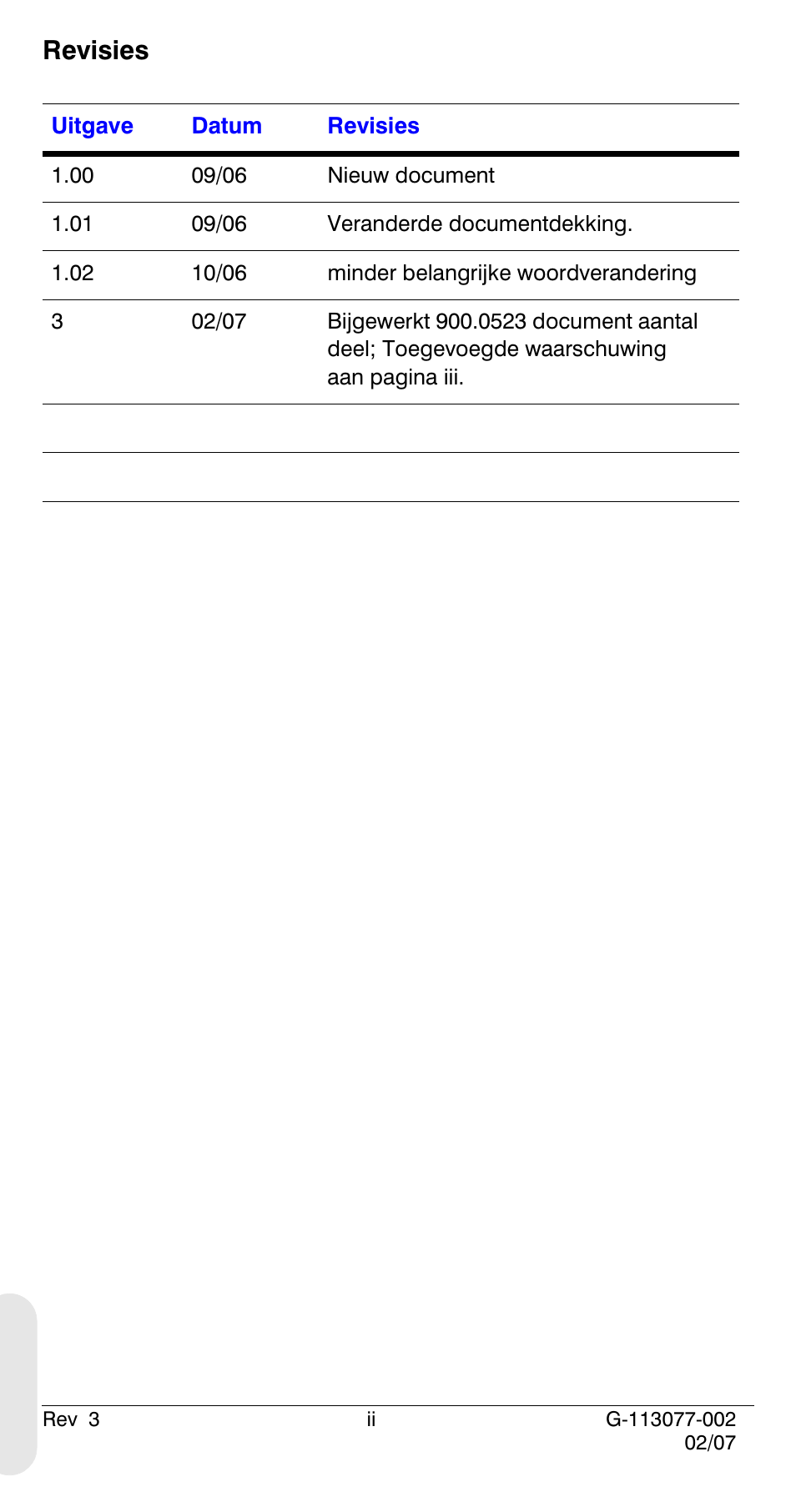 Revisies | Honeywell HCC334L User Manual | Page 102 / 120