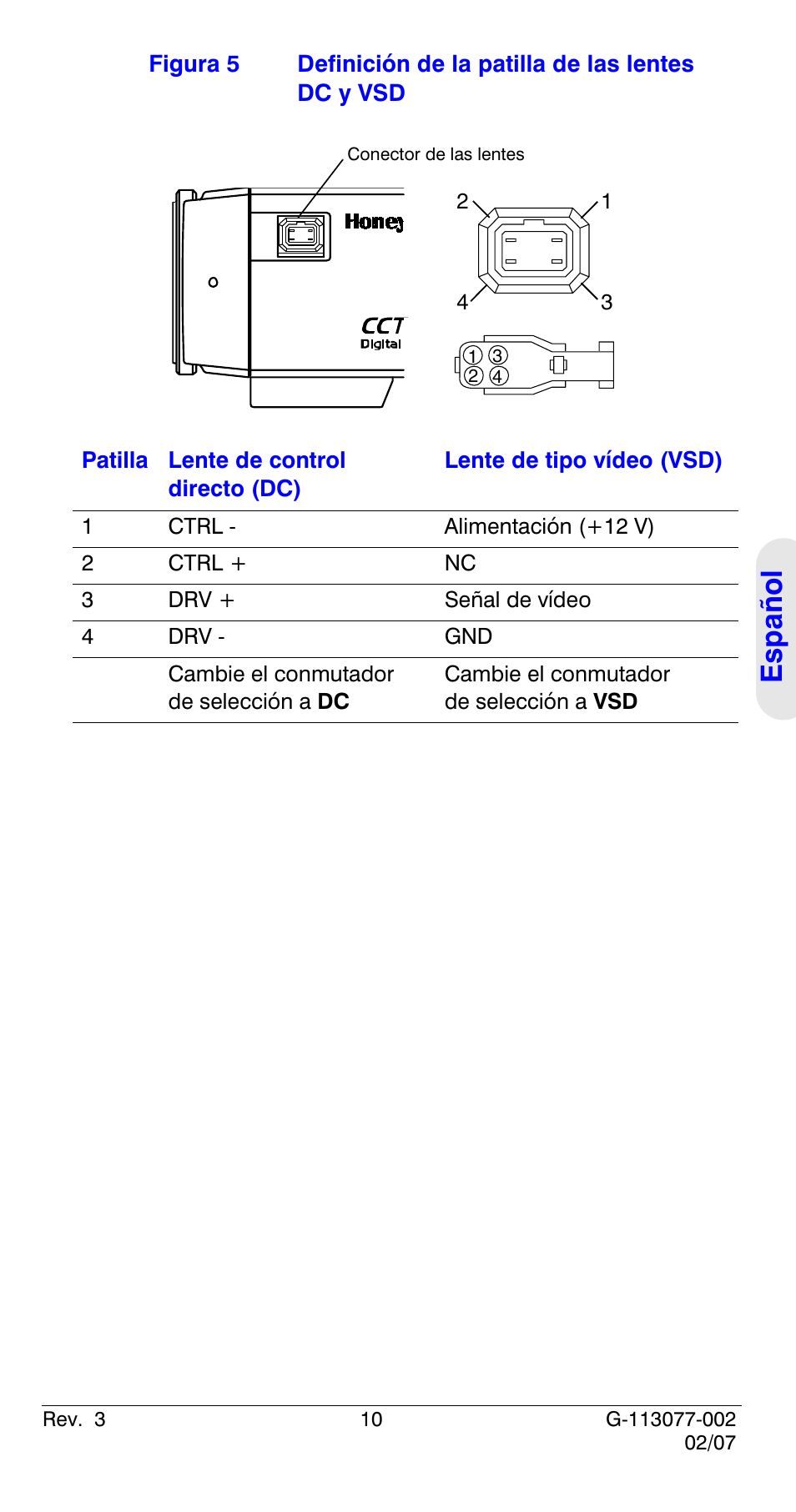 Español | Honeywell HCC334L User Manual | Page 55 / 120