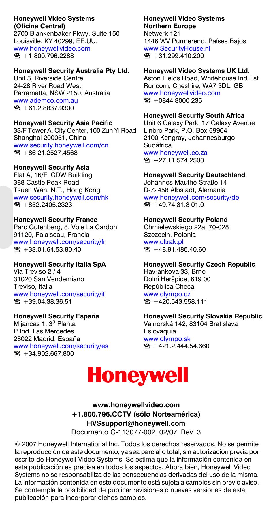 Honeywell HCC334L User Manual | Page 60 / 120