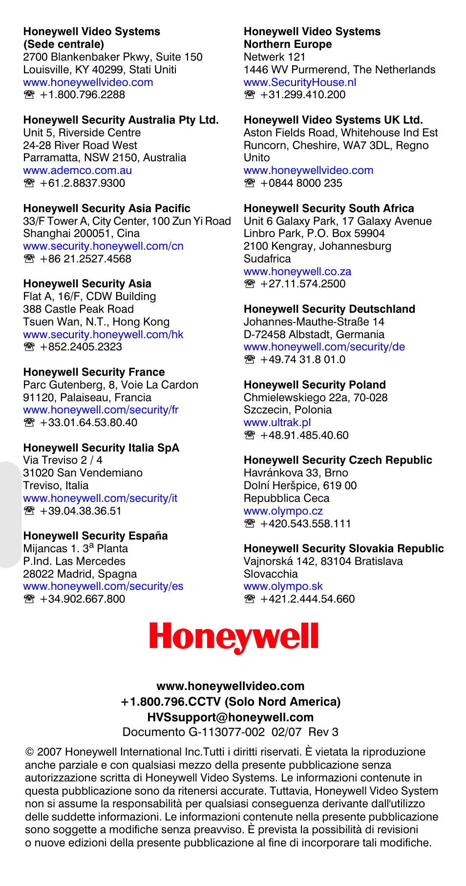 Honeywell HCC334L User Manual | Page 80 / 120