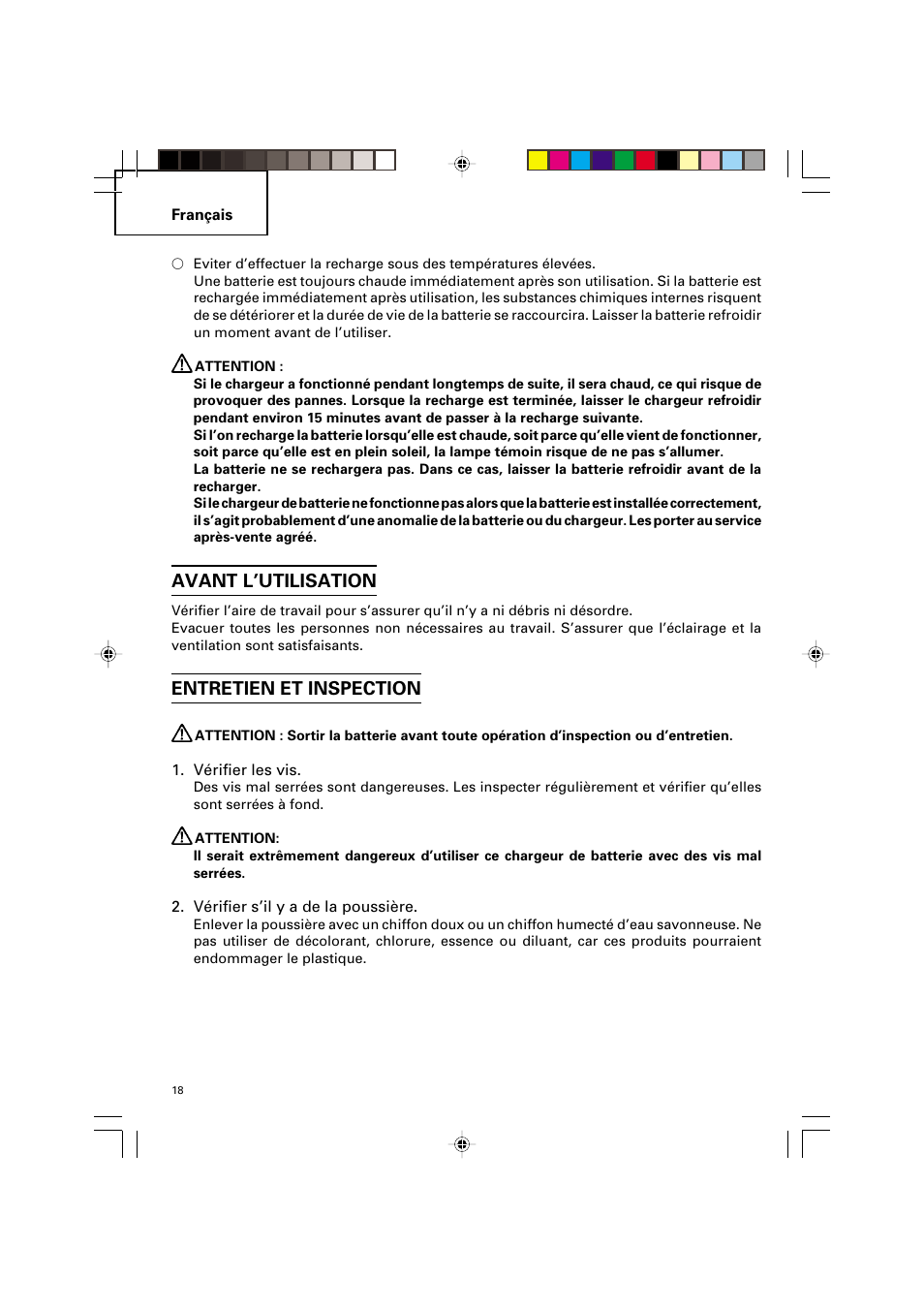 Avant l’utilisation, Entretien et inspection | Honeywell UC 14SD User Manual | Page 18 / 32