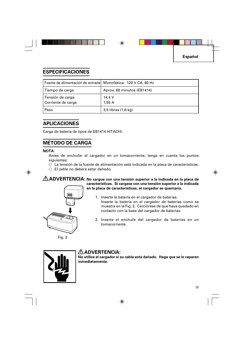 Aplicaciones, Método de carga, Advertencia | Especificaciones | Honeywell UC 14SD User Manual | Page 25 / 32