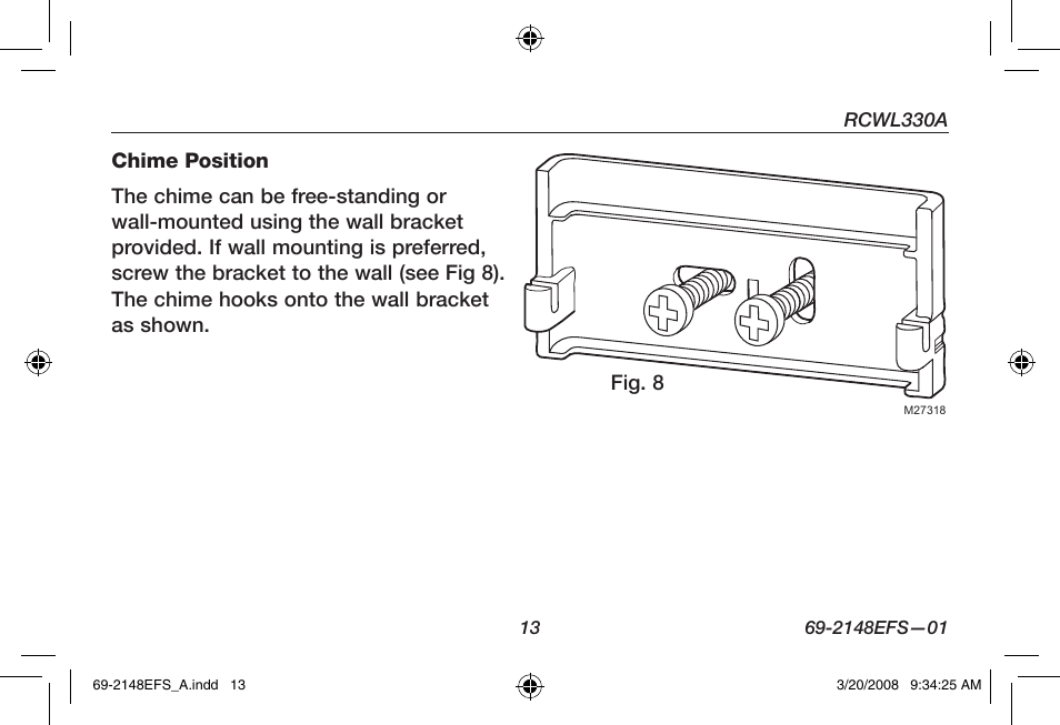 Honeywell RCWL330A User Manual | Page 15 / 60