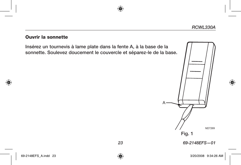 Honeywell RCWL330A User Manual | Page 25 / 60