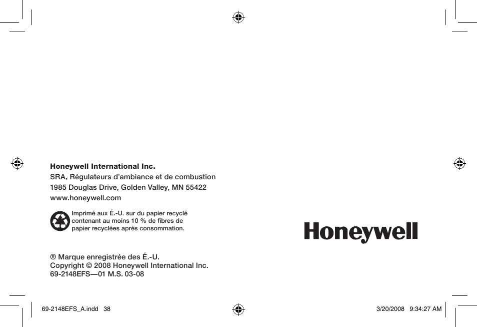 Honeywell RCWL330A User Manual | Page 40 / 60