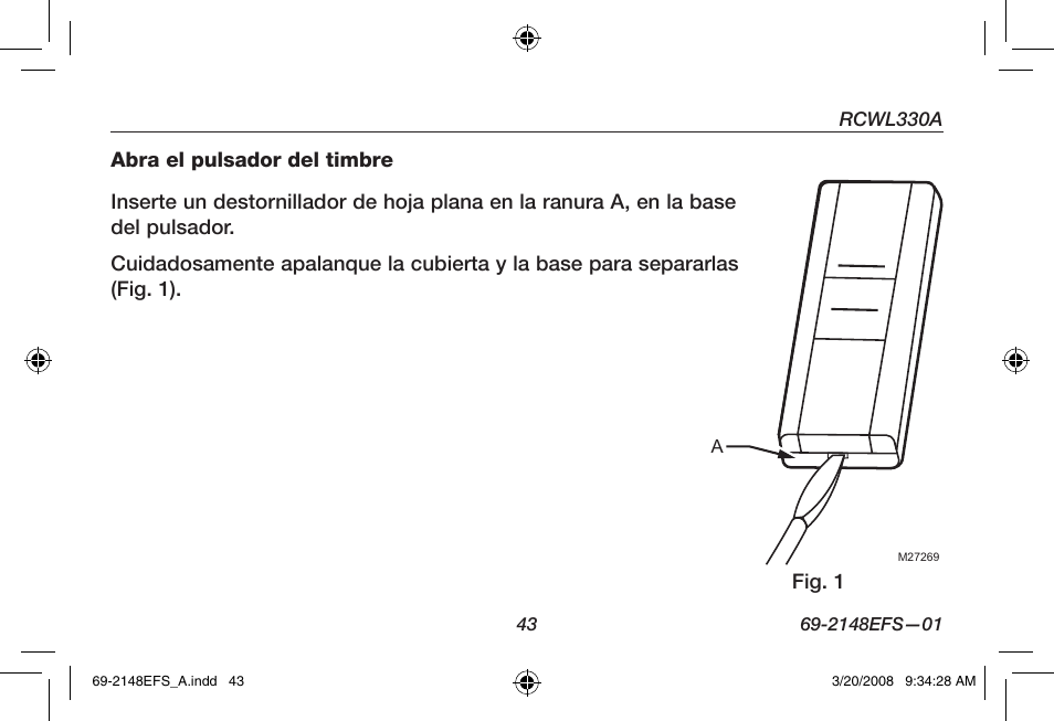 Honeywell RCWL330A User Manual | Page 45 / 60