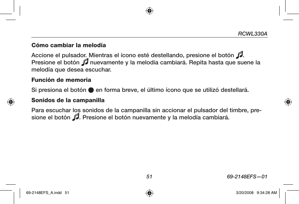 Honeywell RCWL330A User Manual | Page 53 / 60