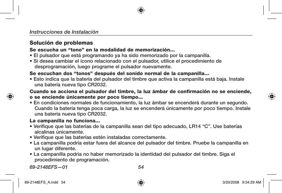 Honeywell RCWL330A User Manual | Page 56 / 60