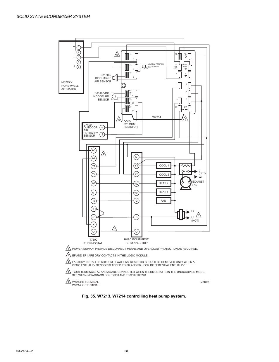 Solid state economizer system | Honeywell M8405 User Manual | Page 28 / 32