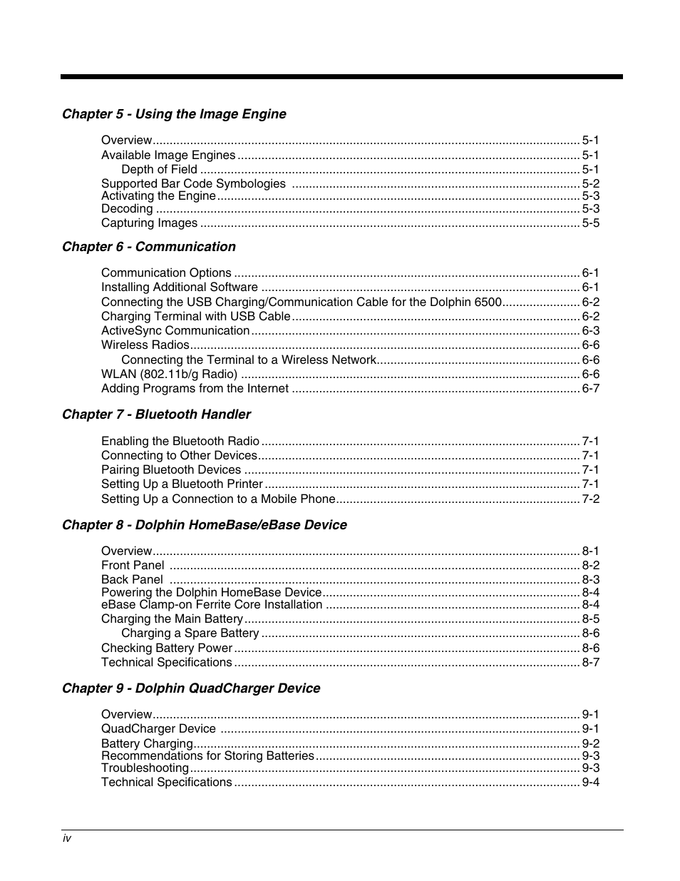 Honeywell DOLPHIN 6500 User Manual | Page 4 / 76