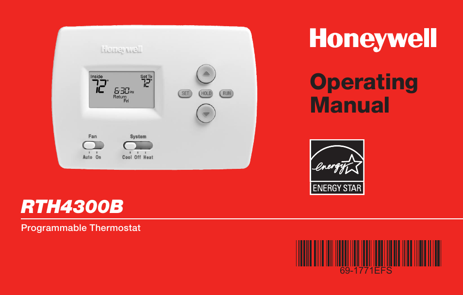 Honeywell RTH4300B User Manual | 64 pages