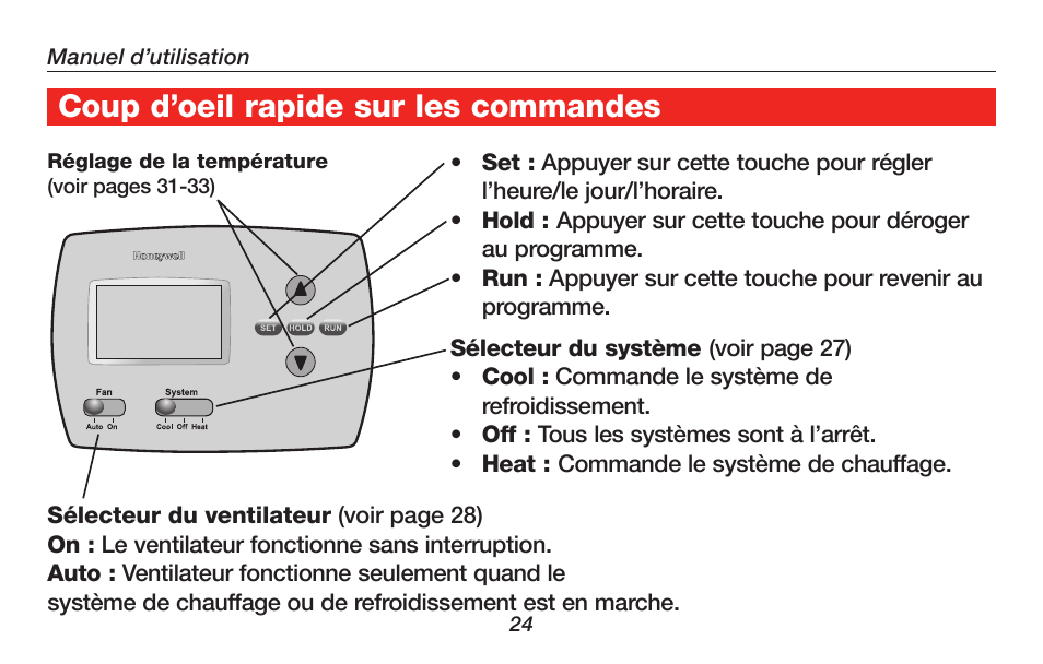 Honeywell RTH4300B User Manual | Page 26 / 64