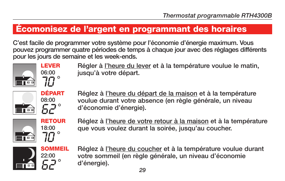 Honeywell RTH4300B User Manual | Page 31 / 64