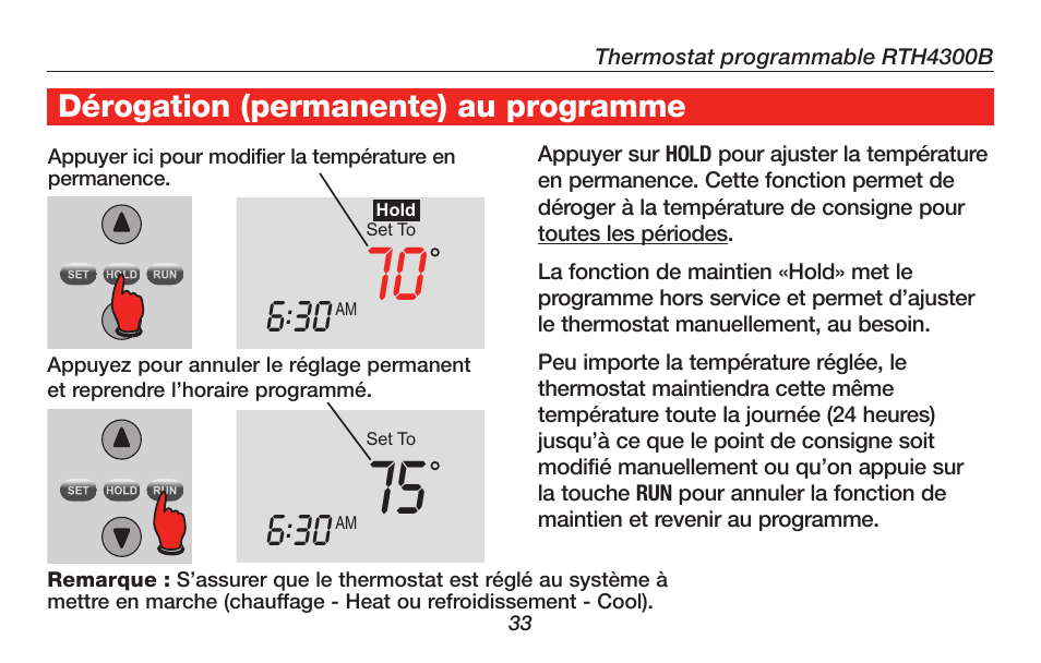 Honeywell RTH4300B User Manual | Page 35 / 64